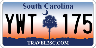 SC license plate YWT175