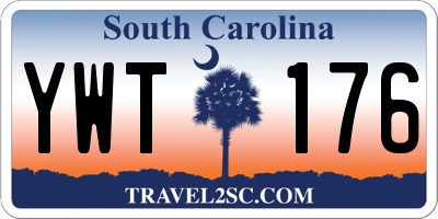 SC license plate YWT176