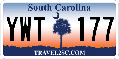SC license plate YWT177