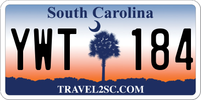 SC license plate YWT184