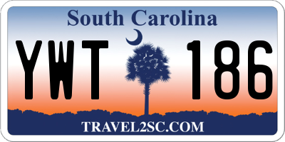 SC license plate YWT186