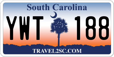 SC license plate YWT188