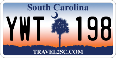 SC license plate YWT198