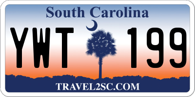 SC license plate YWT199