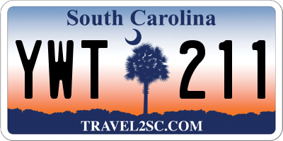 SC license plate YWT211