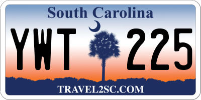SC license plate YWT225