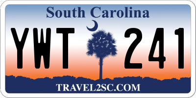 SC license plate YWT241