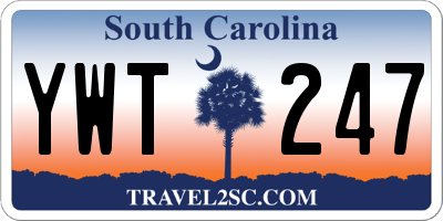 SC license plate YWT247