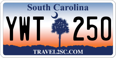SC license plate YWT250