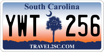 SC license plate YWT256
