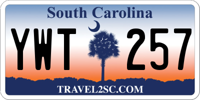 SC license plate YWT257