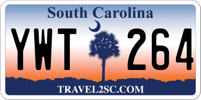 SC license plate YWT264
