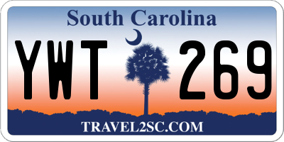 SC license plate YWT269