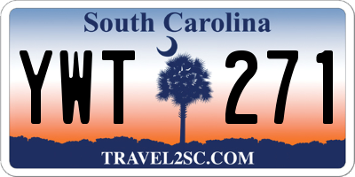 SC license plate YWT271
