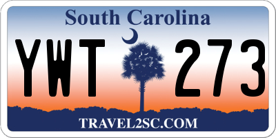 SC license plate YWT273