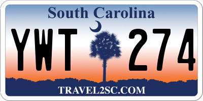 SC license plate YWT274