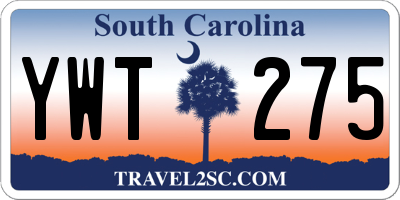 SC license plate YWT275