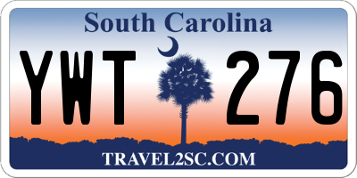 SC license plate YWT276