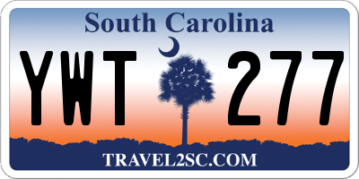 SC license plate YWT277