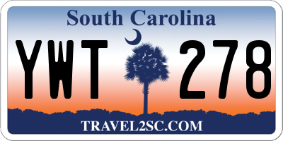 SC license plate YWT278