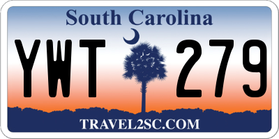 SC license plate YWT279