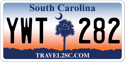 SC license plate YWT282