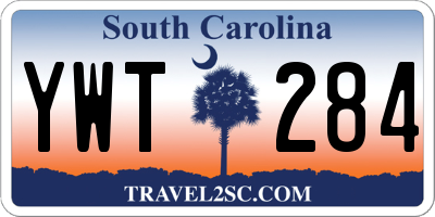 SC license plate YWT284
