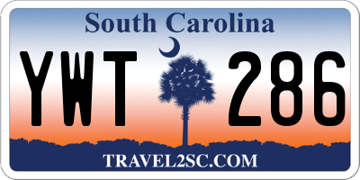 SC license plate YWT286