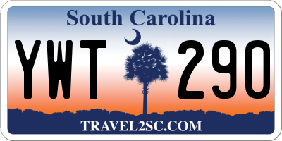 SC license plate YWT290