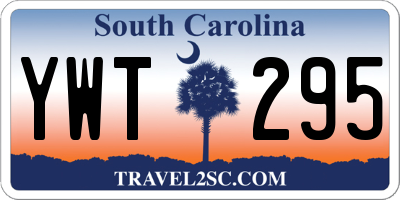 SC license plate YWT295