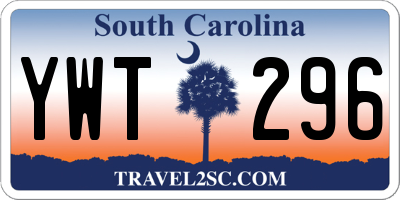 SC license plate YWT296