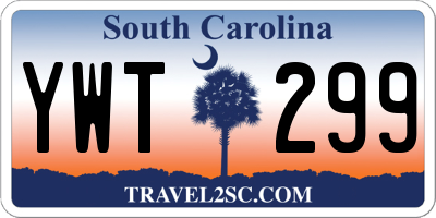 SC license plate YWT299