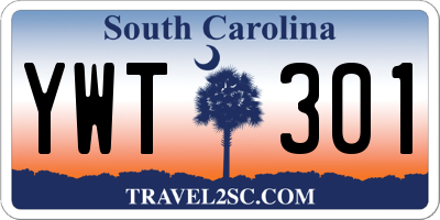 SC license plate YWT301