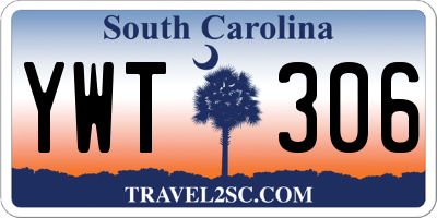 SC license plate YWT306