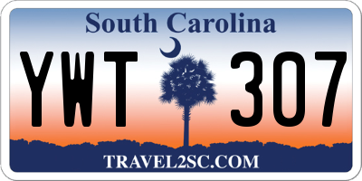 SC license plate YWT307