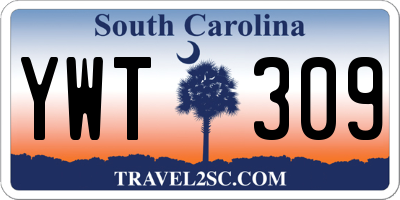 SC license plate YWT309