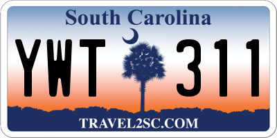 SC license plate YWT311