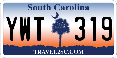 SC license plate YWT319