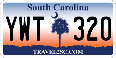 SC license plate YWT320