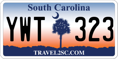 SC license plate YWT323
