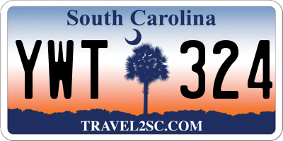 SC license plate YWT324