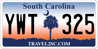 SC license plate YWT325