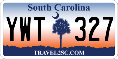SC license plate YWT327
