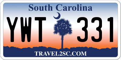 SC license plate YWT331