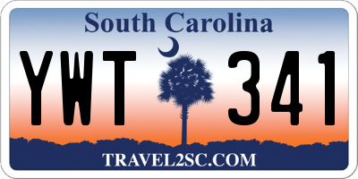 SC license plate YWT341
