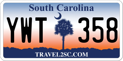 SC license plate YWT358