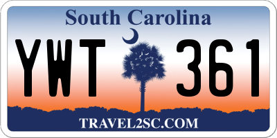 SC license plate YWT361