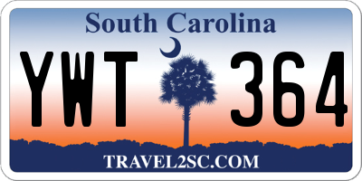 SC license plate YWT364