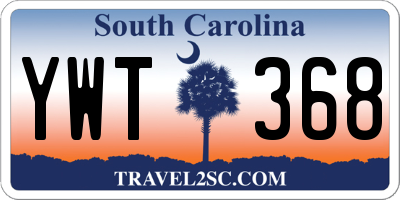 SC license plate YWT368
