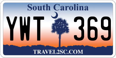 SC license plate YWT369